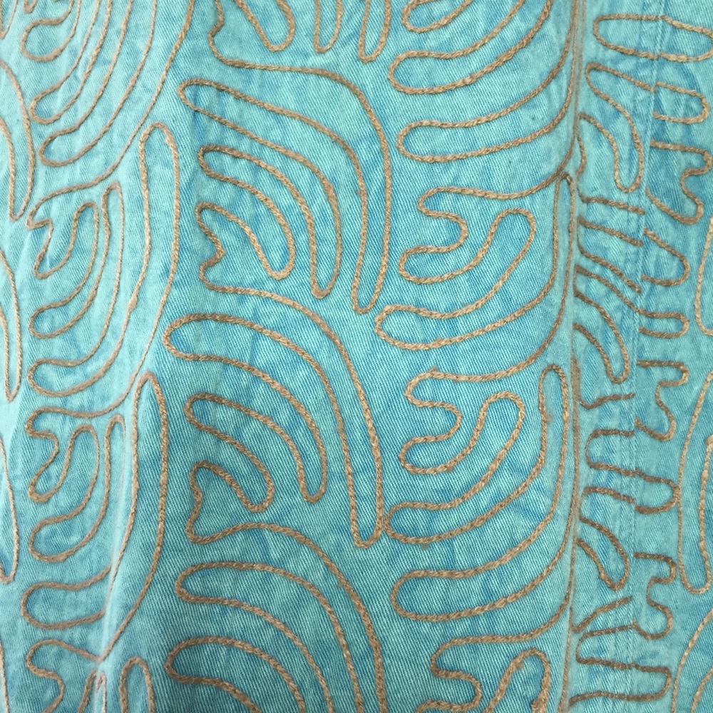 Turquoise Embroidered Jacket - Picture 5 of 5